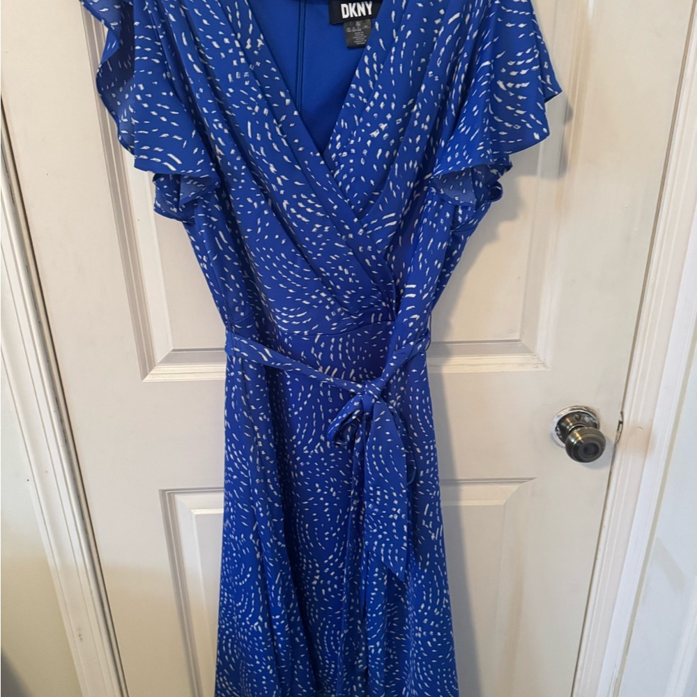 DKNY Vibrant Blue Midi Dress - Picture 2 of 4